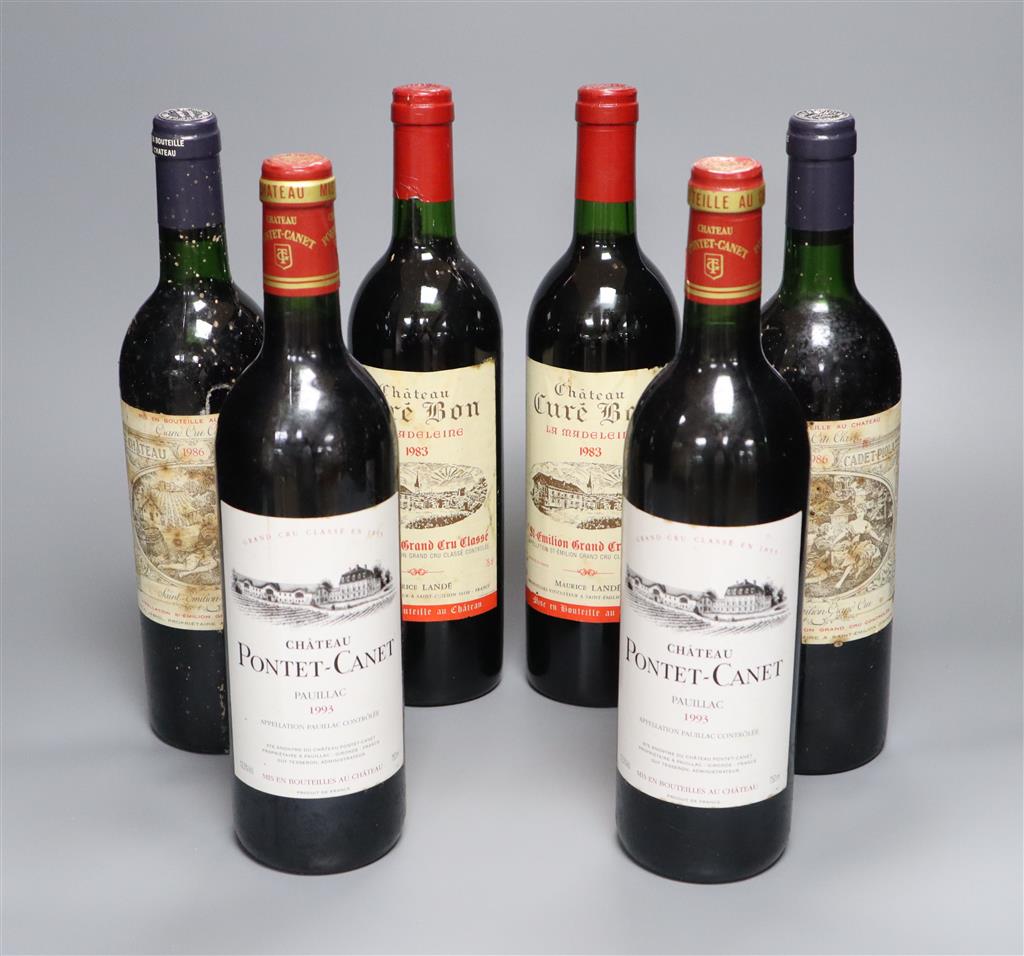 6 bottles of wine.